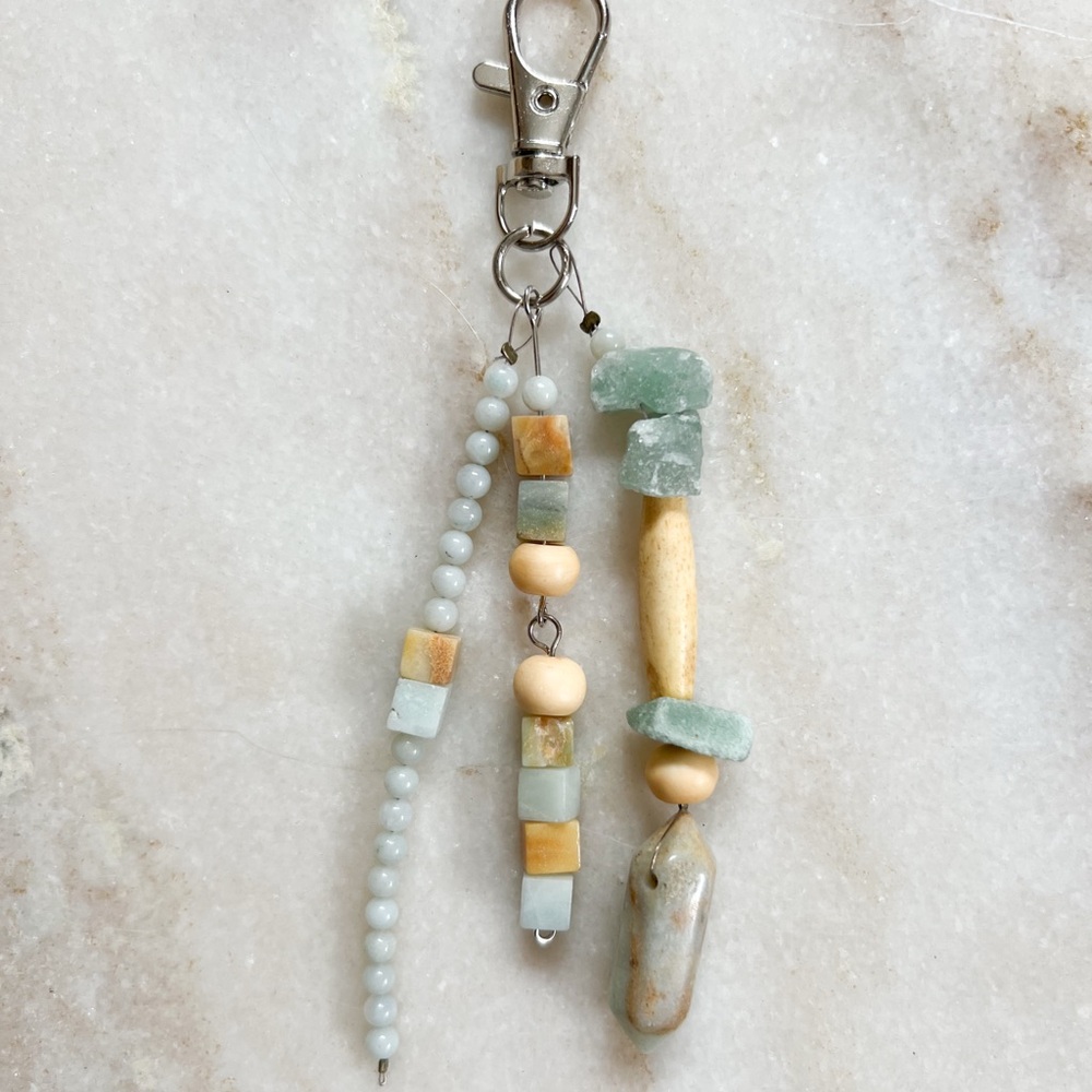 Elegant Multi-Color Beaded Keychain